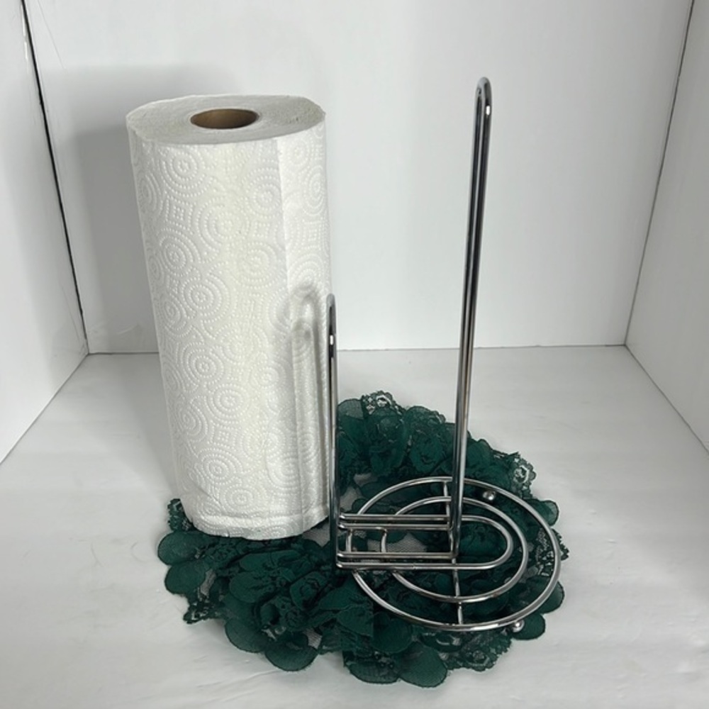 Paper Towel Holder Wire Chrome Free Standing Kitchen Table Dispenser Holder